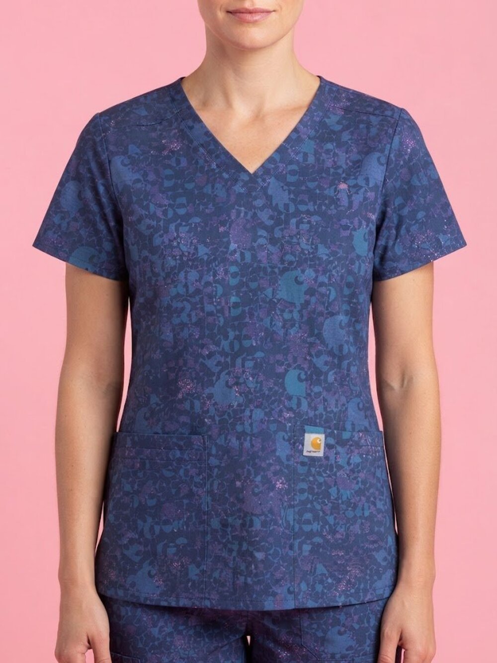 Carhartt Print V-Neck Scrub Top C13414